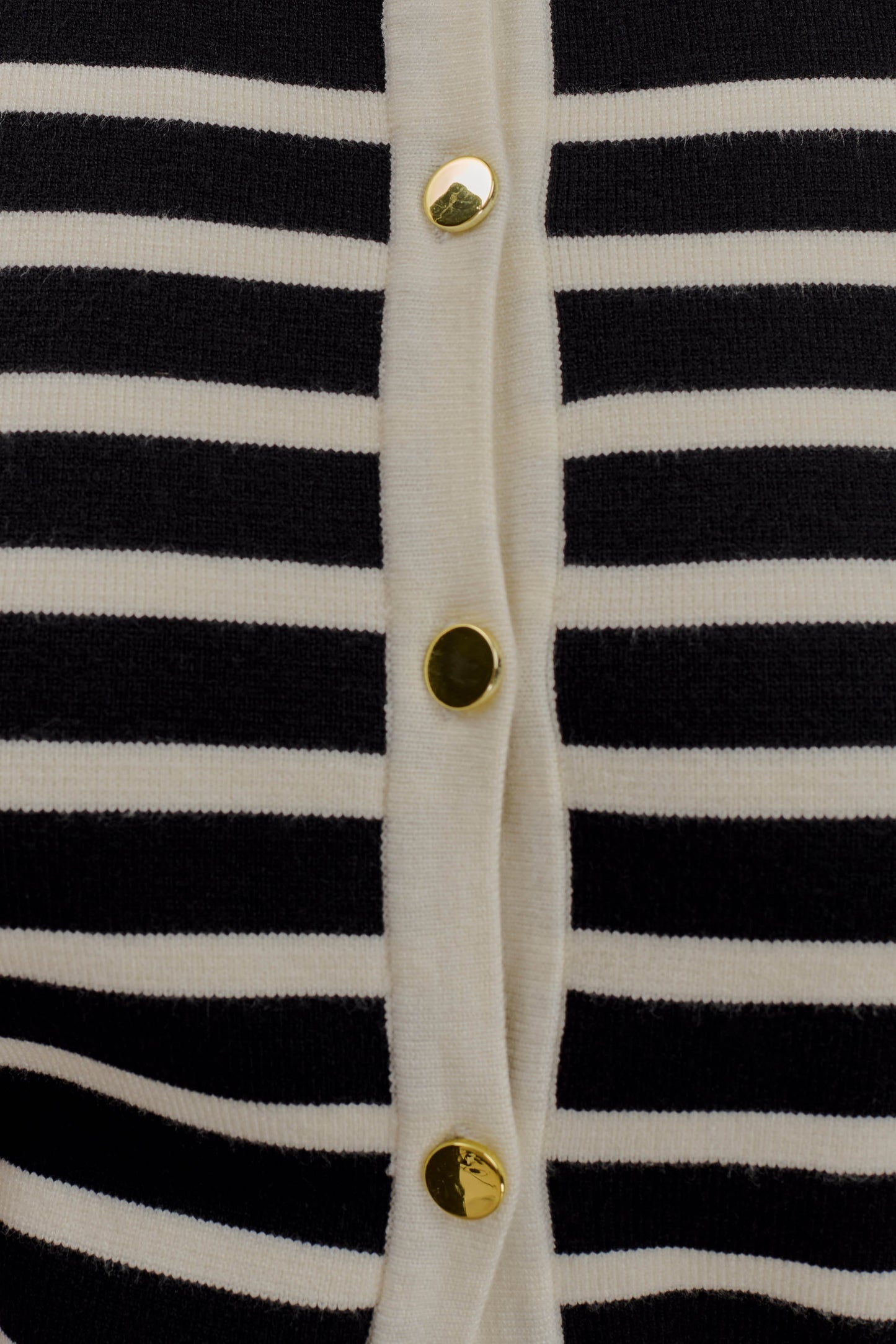 Talia Stripe Knit Cardigan - Black/White