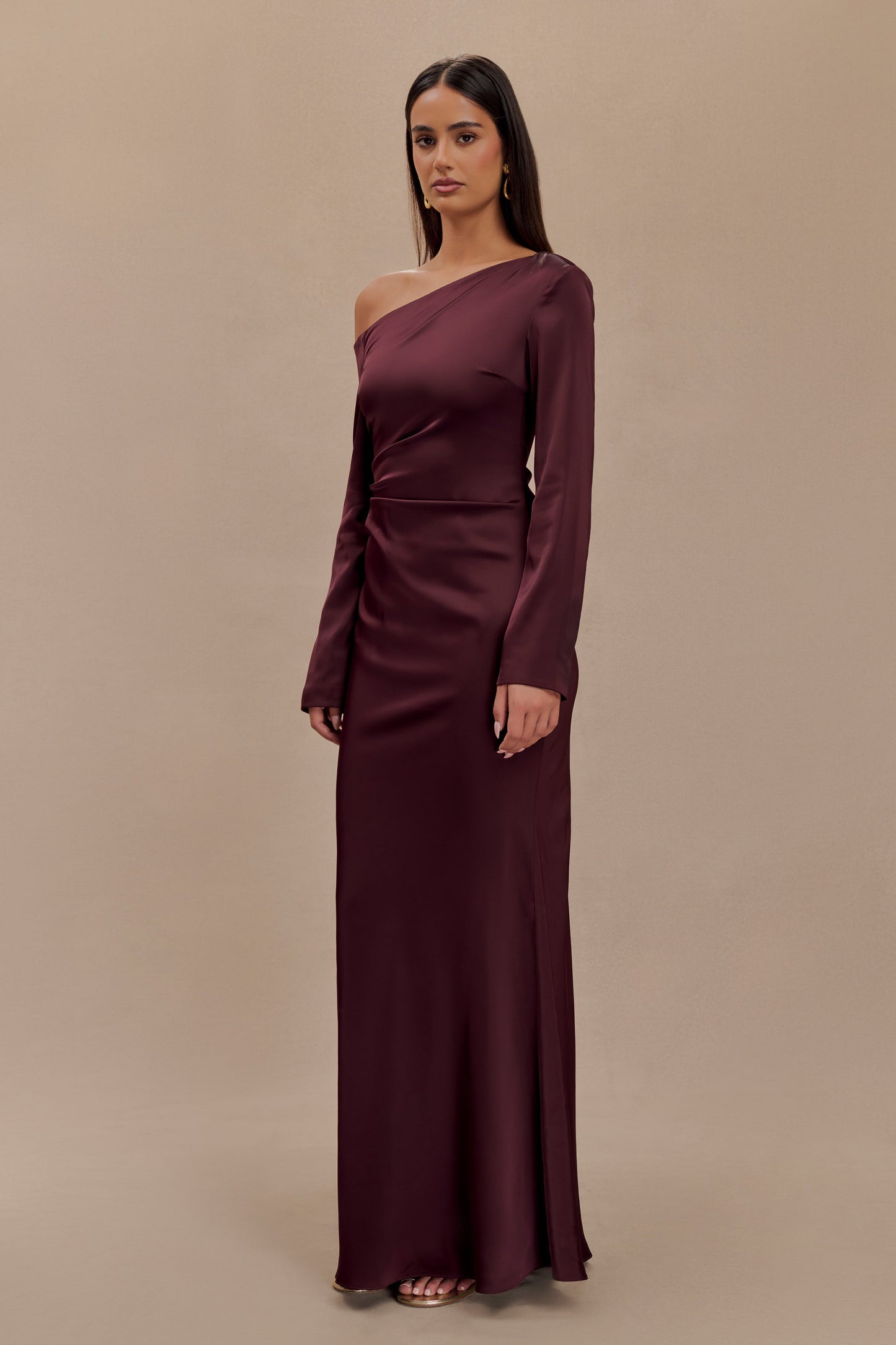 Avery Long Sleeve Maxi Dress - Plum