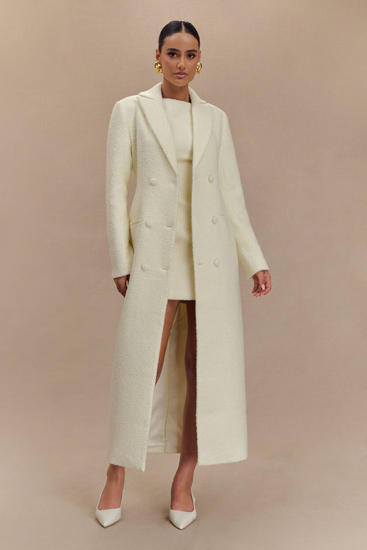 Carver Boucle Coat - Ivory