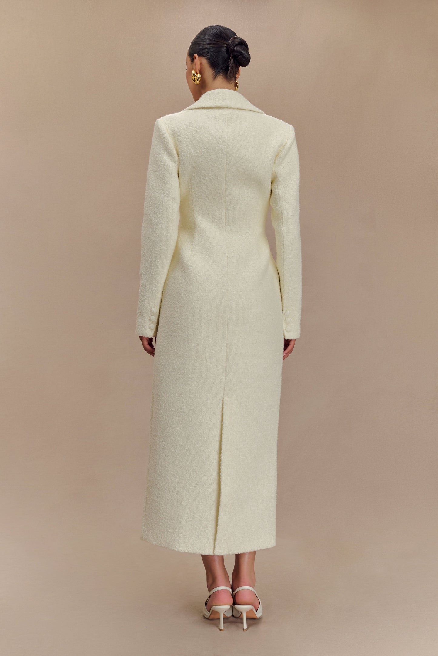 Carver Boucle Coat - Ivory