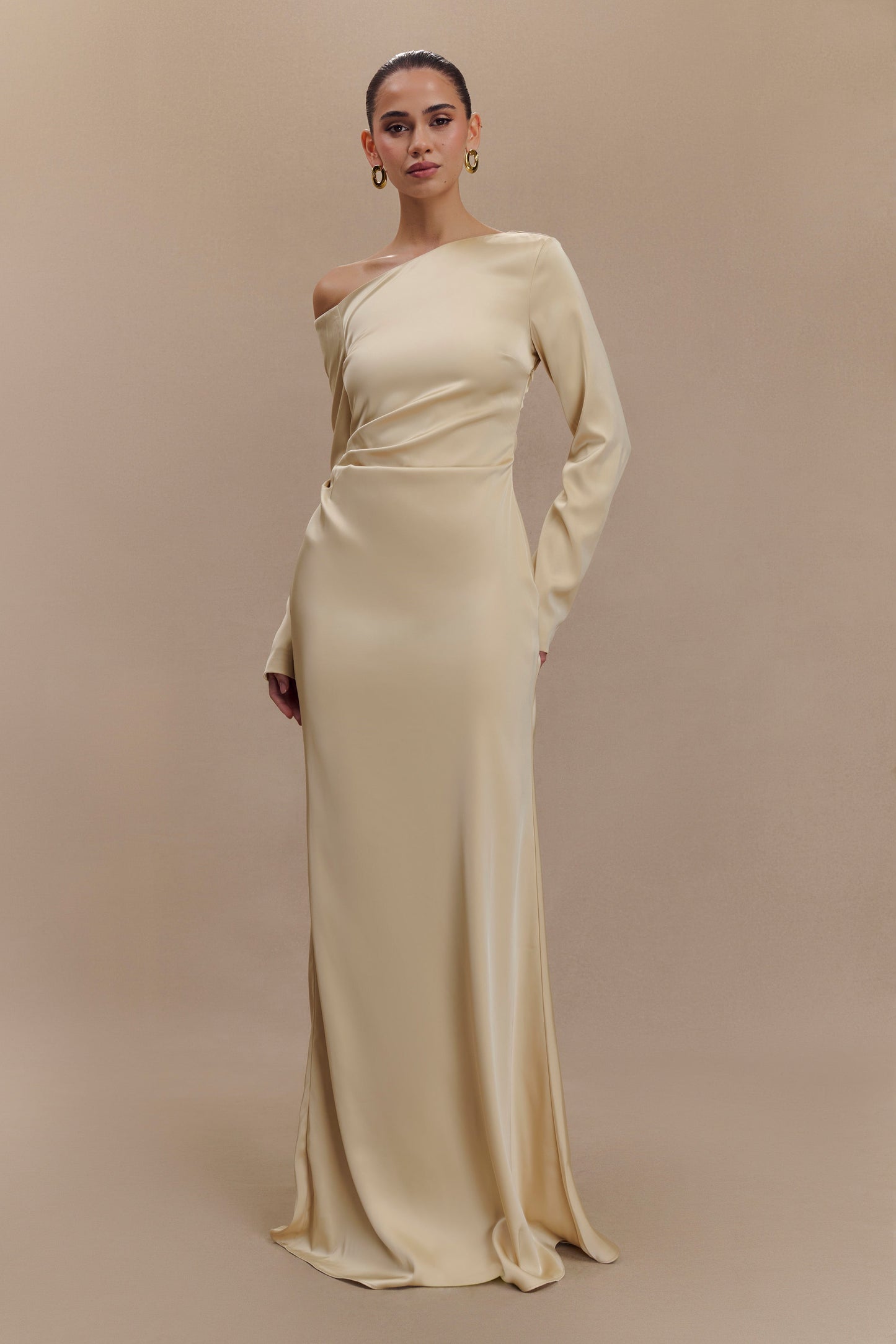 Avery Long Sleeve Maxi Dress - Gold