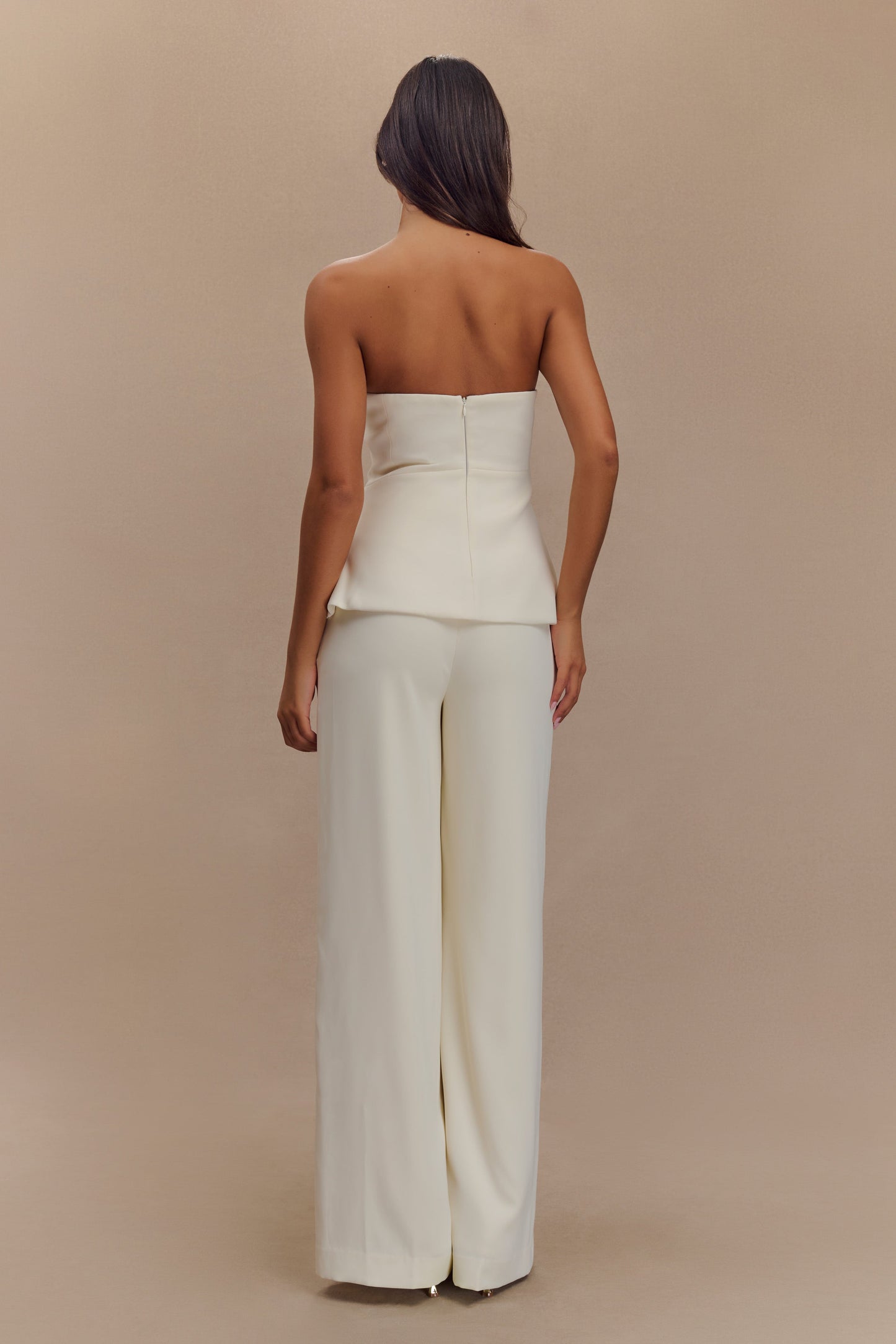 Faith Suiting Wide Leg Pant - Ivory