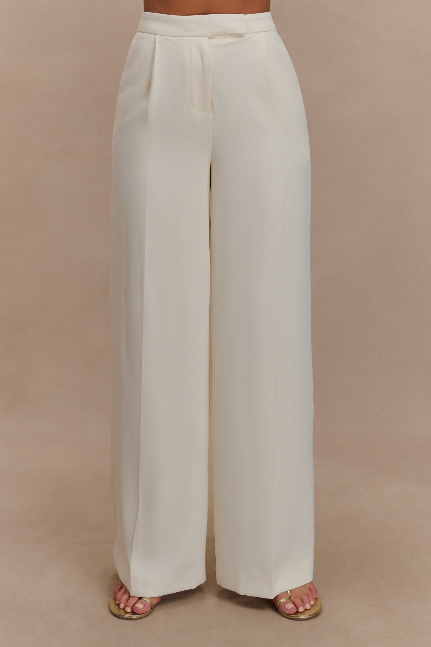 Faith Suiting Wide Leg Pant - Ivory