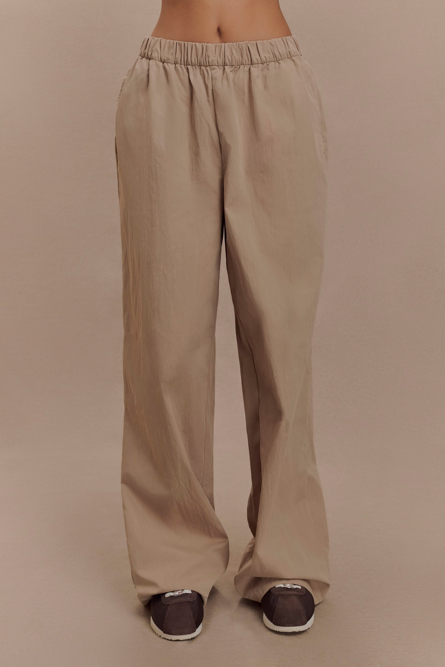 Campbell Cotton Wide Leg Pants - Sand