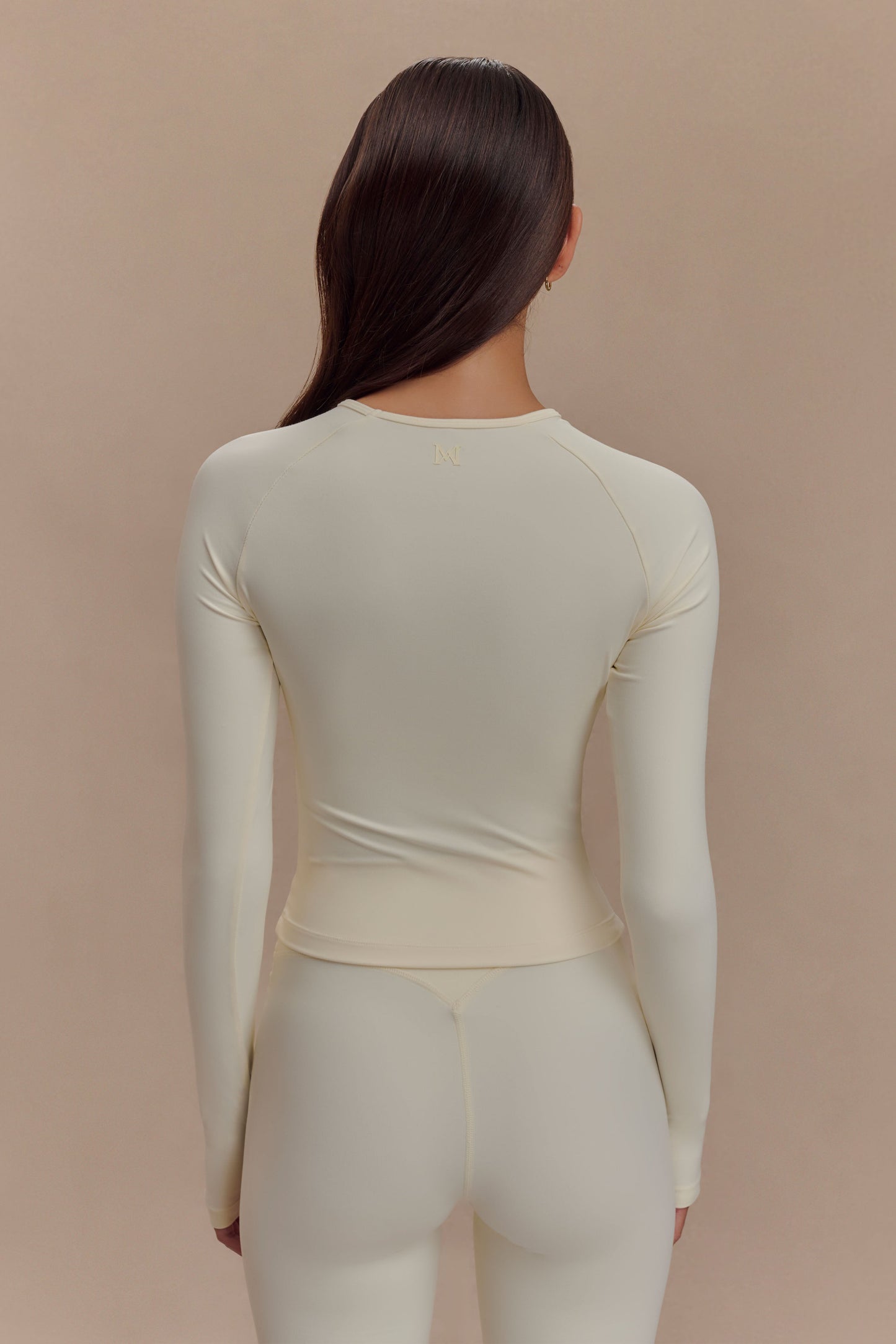 Eliana Long Sleeve Active Top - Ivory