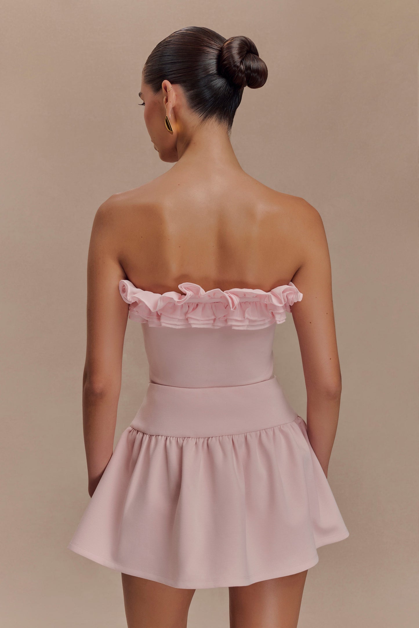 Jennie Ruffle Off Shoulder Top - Ballet Pink