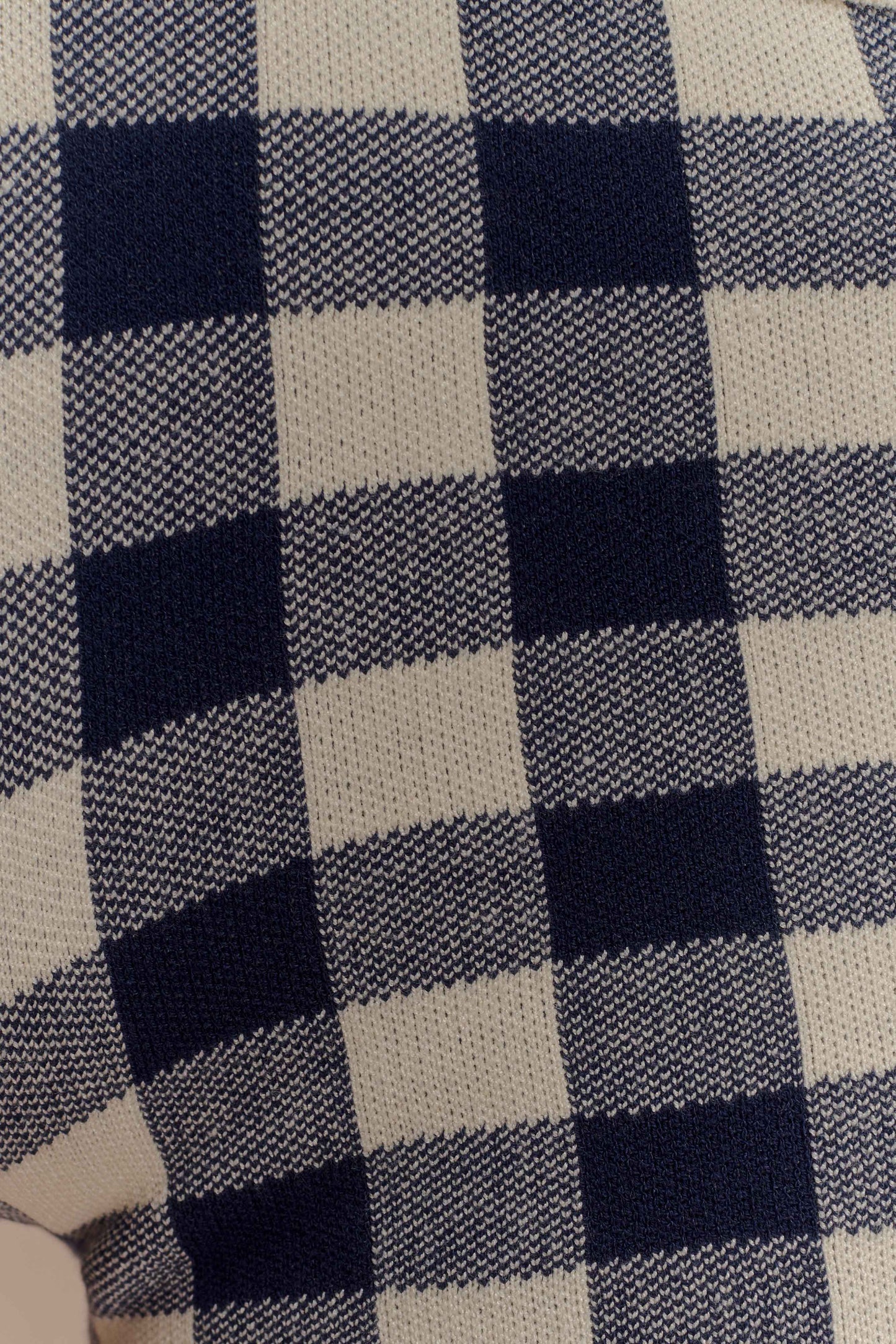 Marcie Knit Short - Navy Gingham