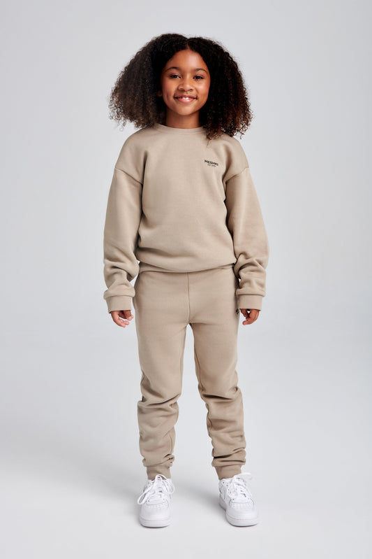 Phoenix Kids Unisex Crewneck Jumper - Cement