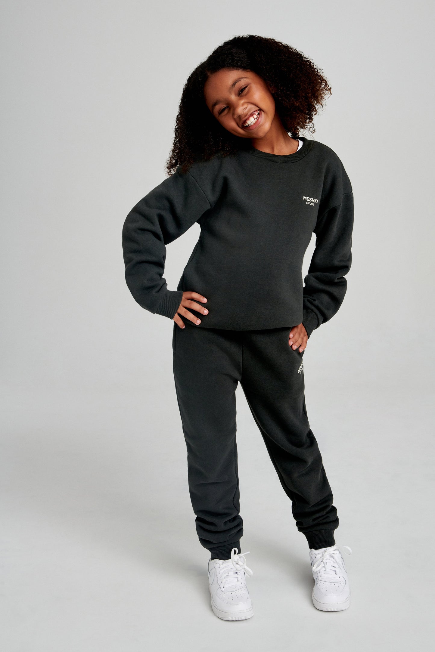 Phoenix Kids Unisex Crewneck Jumper - Dusk Black