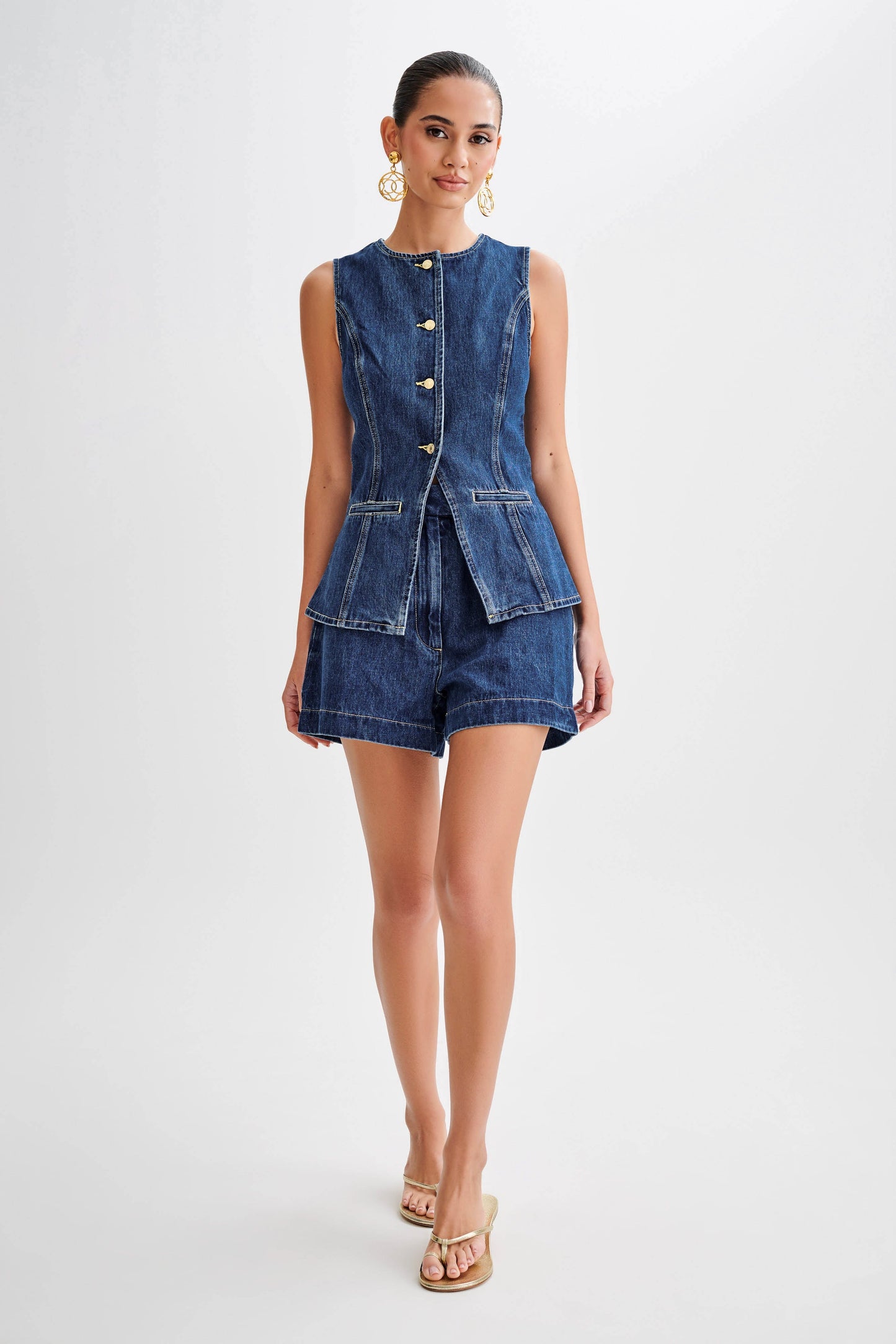 Abel Denim Shorts - Dark Blue