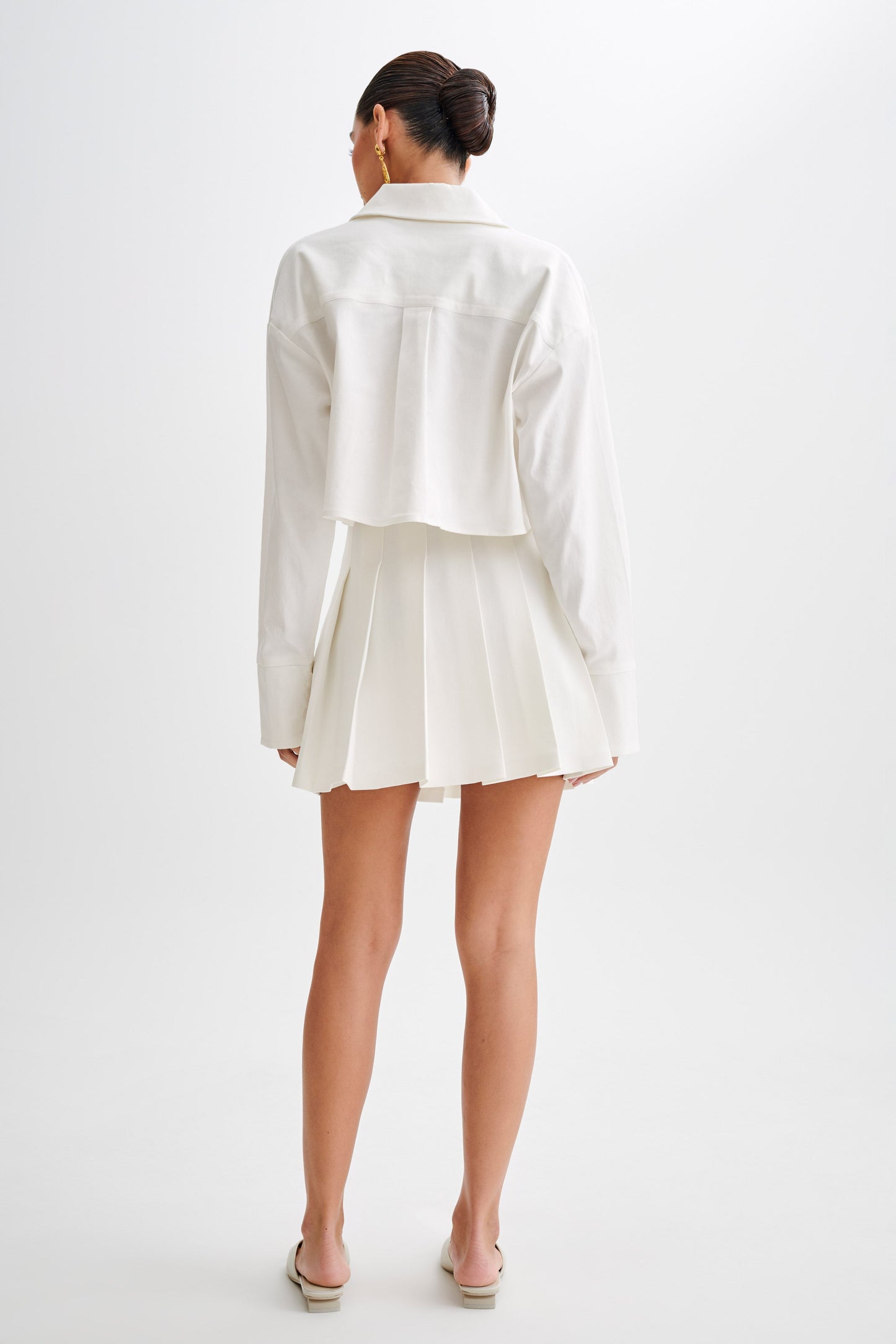 Julianna Cotton Button Up Shirt - White