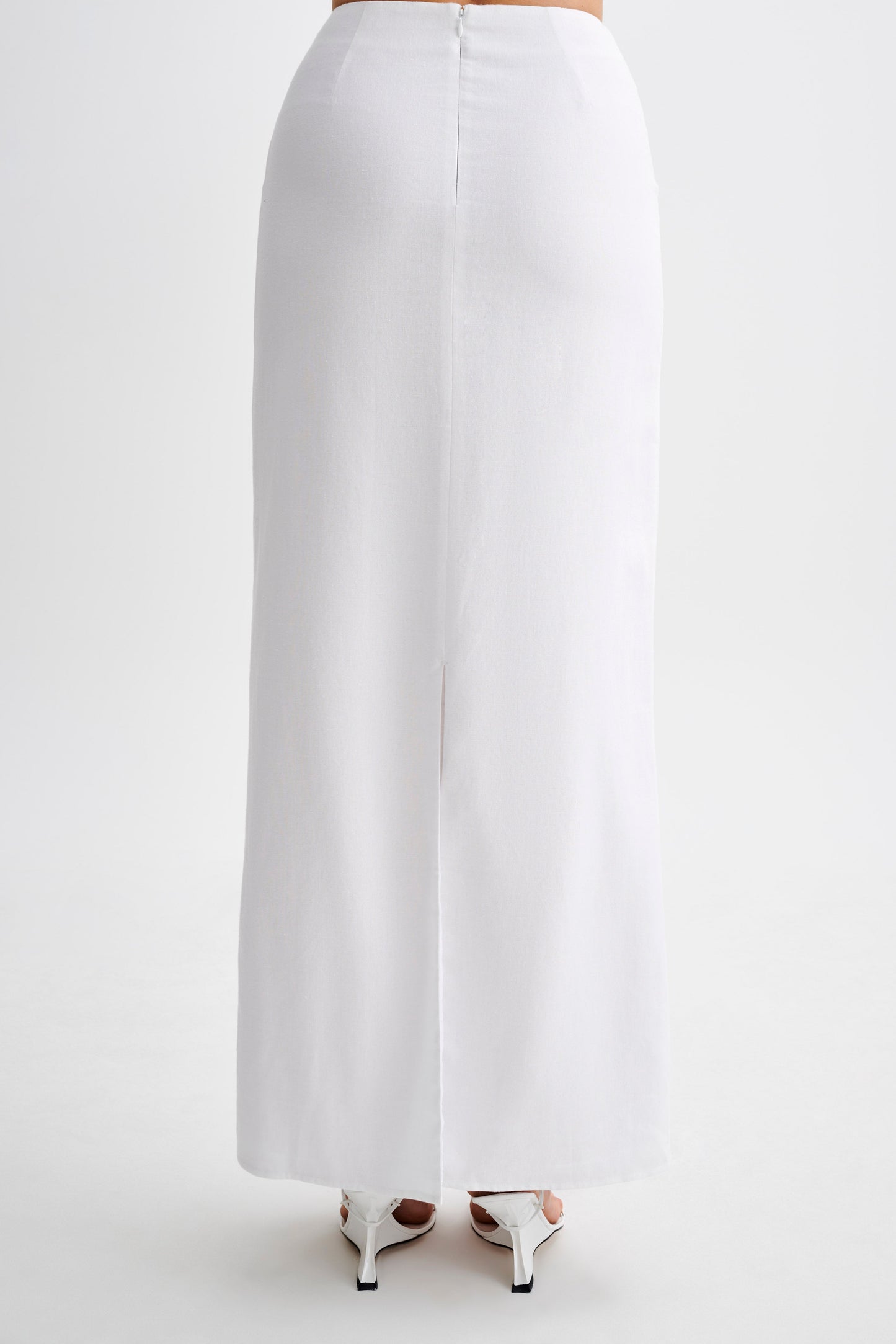 Jordan Linen Maxi Skirt - White