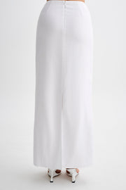 Jordan Linen Maxi Skirt - White