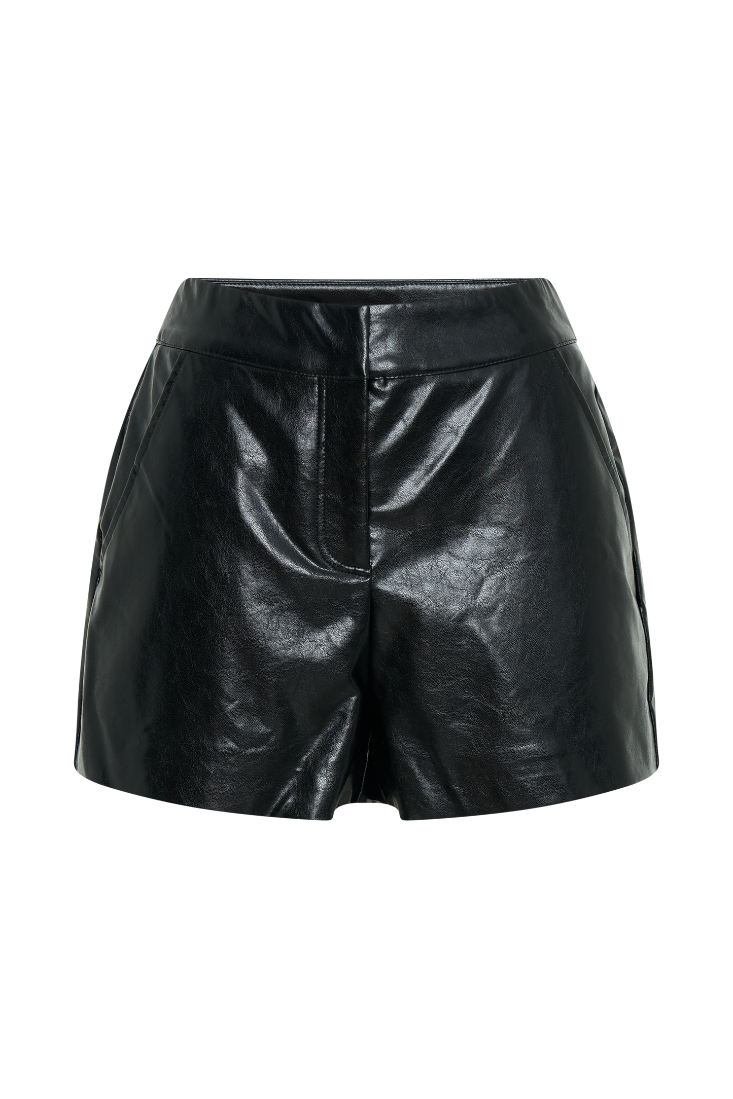 Arabelle Faux Leather Shorts - Black