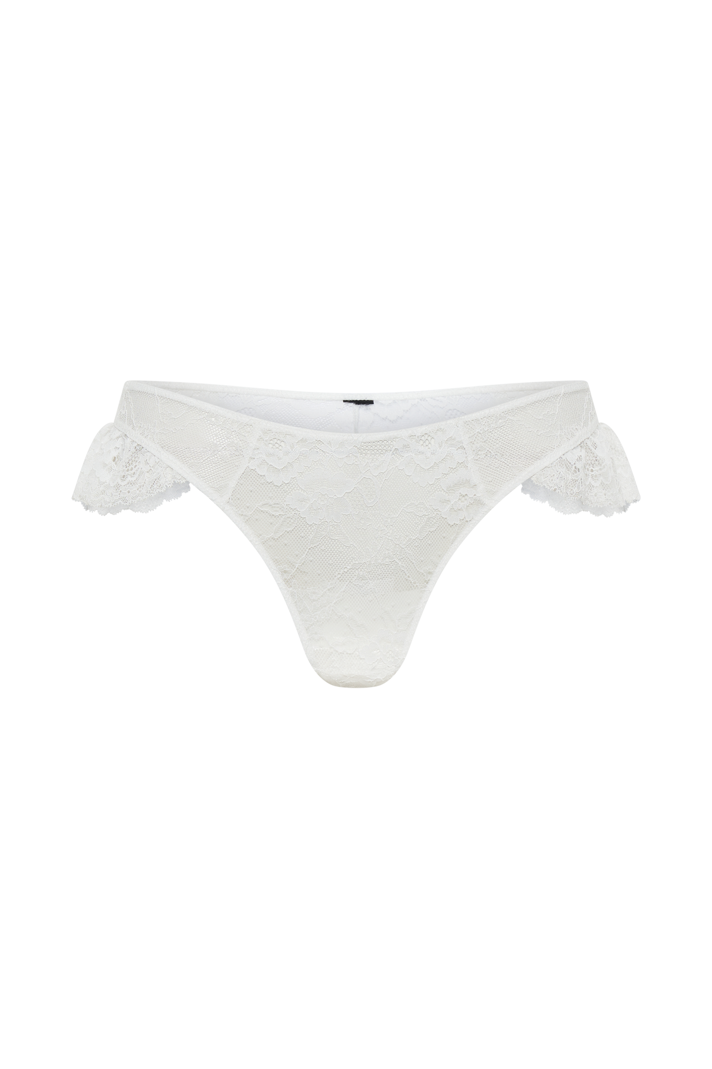 Mireille Lace Frill Brief - White