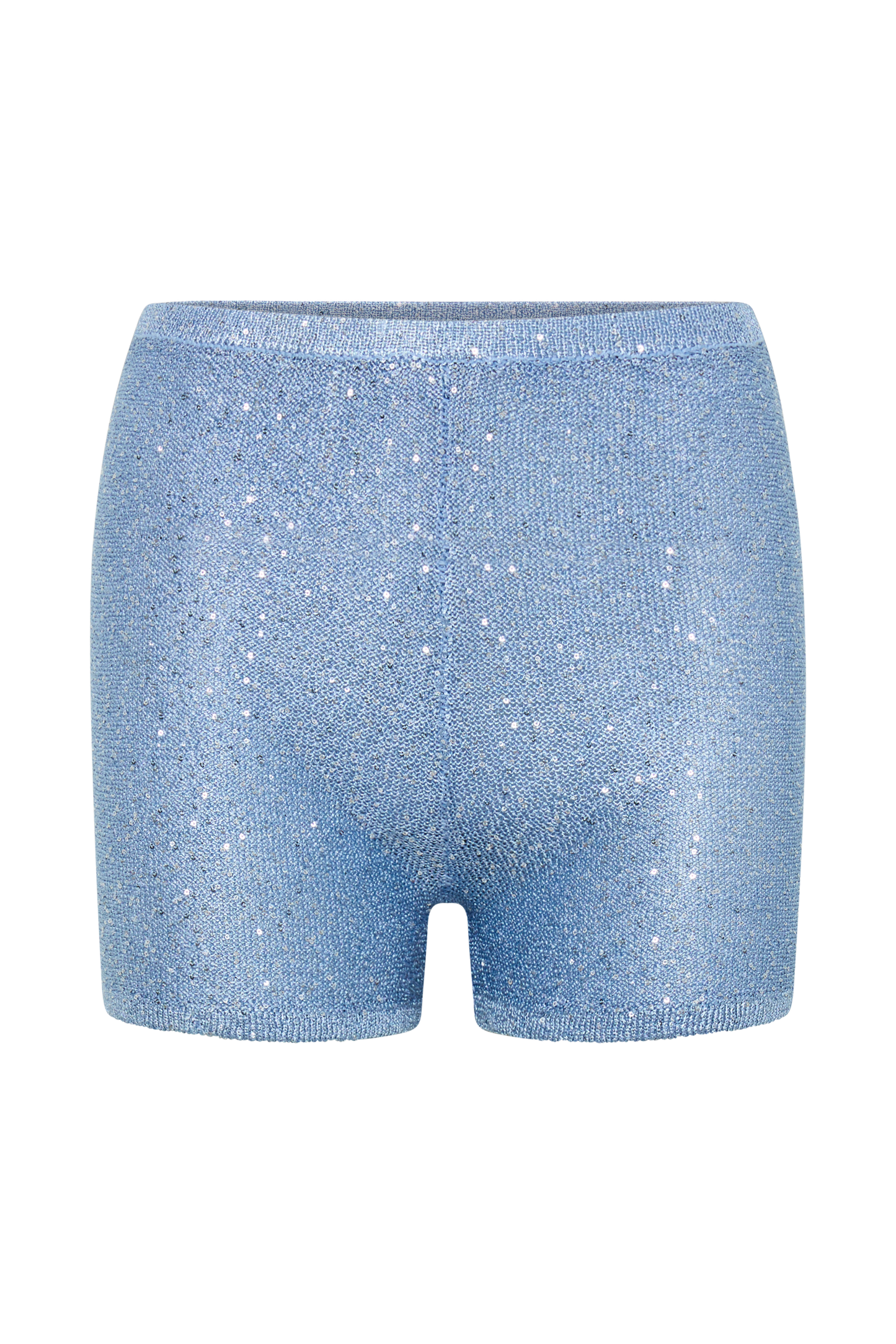 Huntley Sequin Knit Shorts - Cornflower Blue