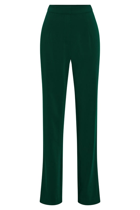 Allanah Straight Leg Pant - Forest Green