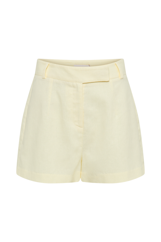 Massima Linen Shorts - Lemon Sherbet