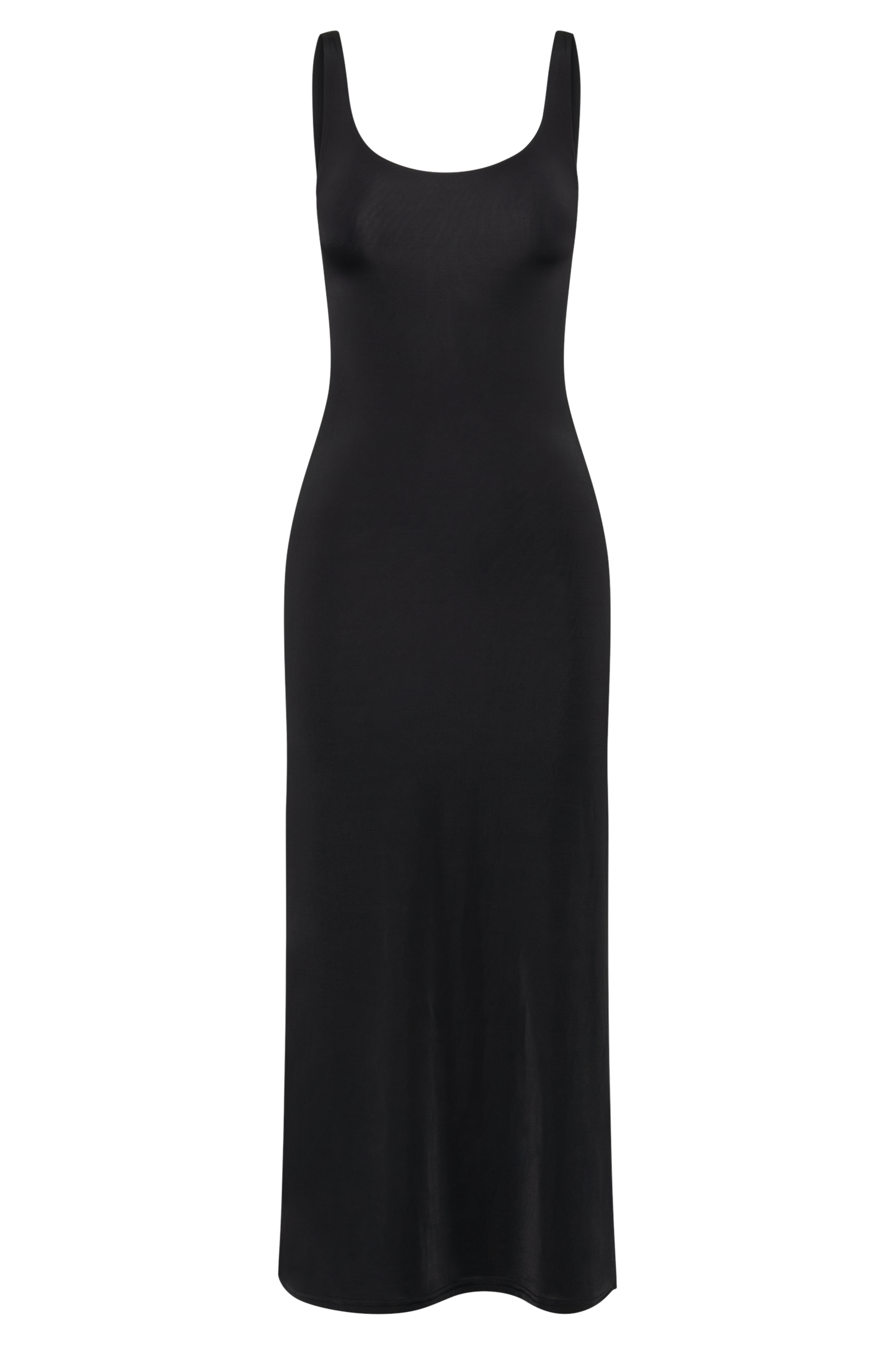 Augustine Slinky Scoop Midi Dress - Black