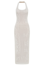 Patrizia Knit Halter Maxi Dress - Ivory