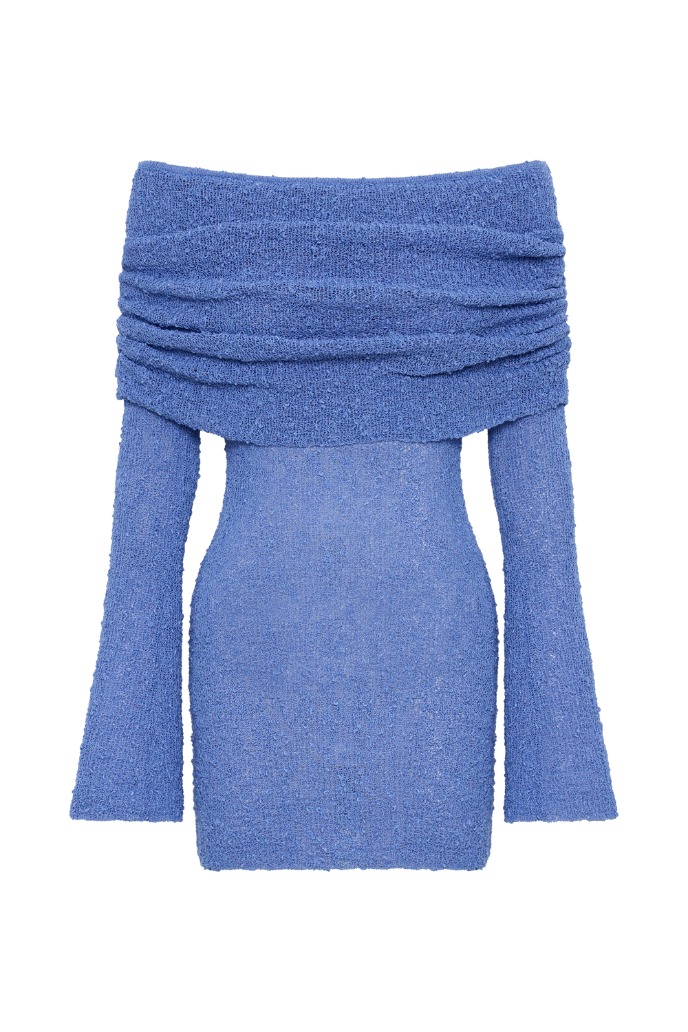 Marisol Off Shoulder Boucle Mini Dress - Periwinkle