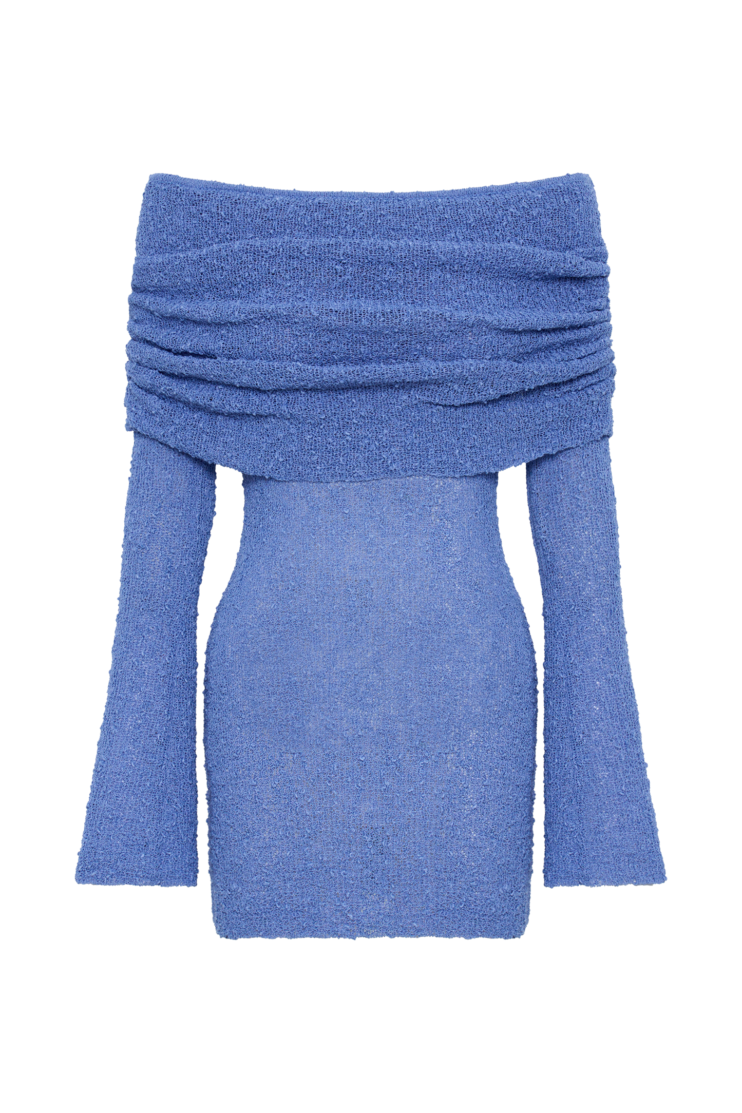 Marisol Off Shoulder Boucle Mini Dress - Periwinkle