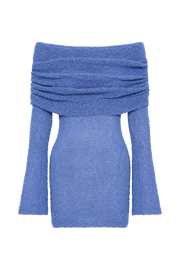 Marisol Off Shoulder Boucle Mini Dress - Periwinkle