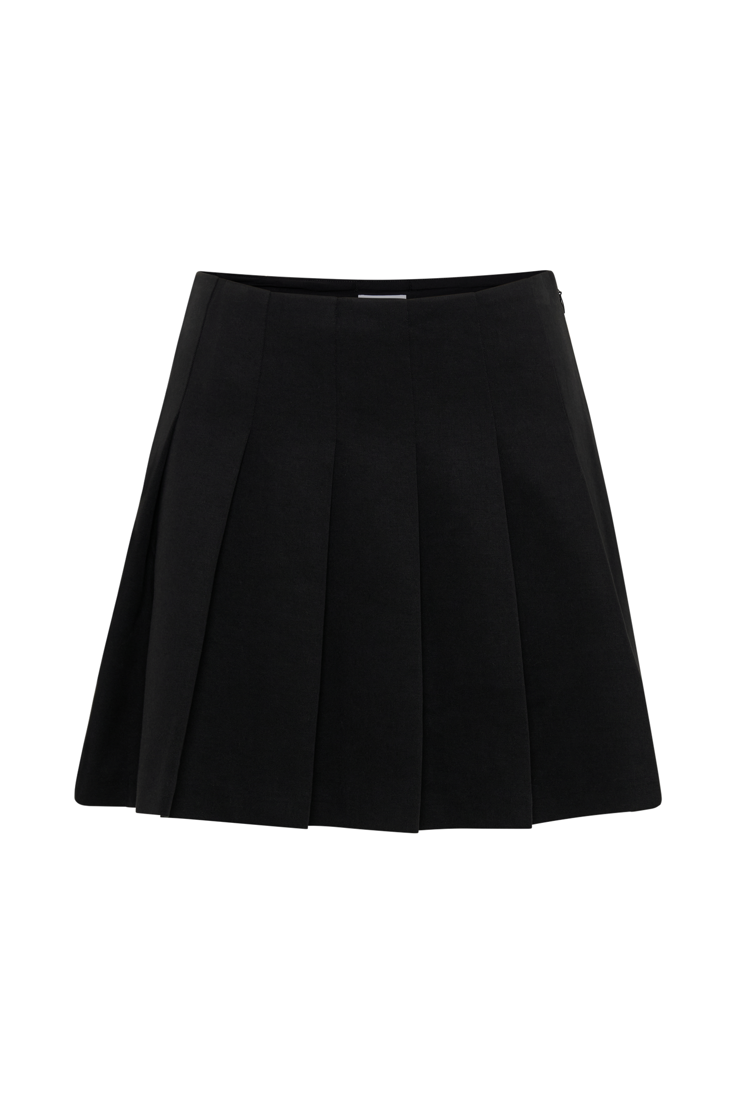 Julianna Cotton Pleated Mini Skirt - Black