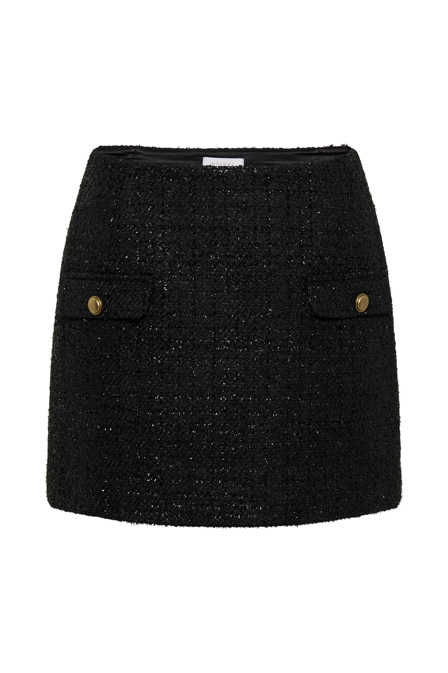 Priscilla Tweed Mini Skirt - Black