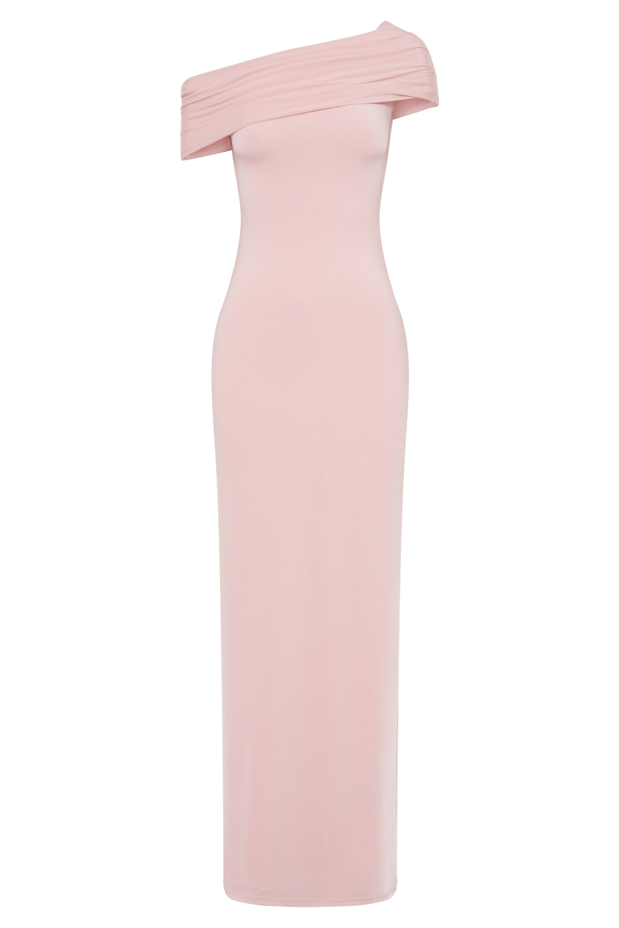 Cassandra Off Shoulder Slinky Maxi Dress - Pale Pink - MESHKI U.S