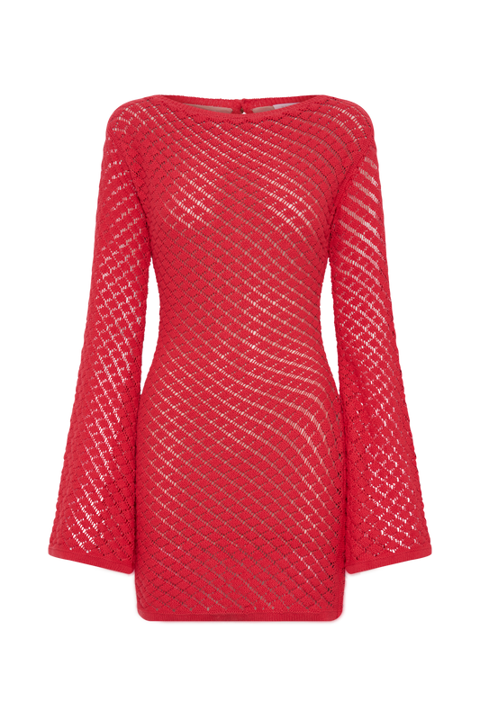 Galilea Knit Mini Dress - Pomegranate