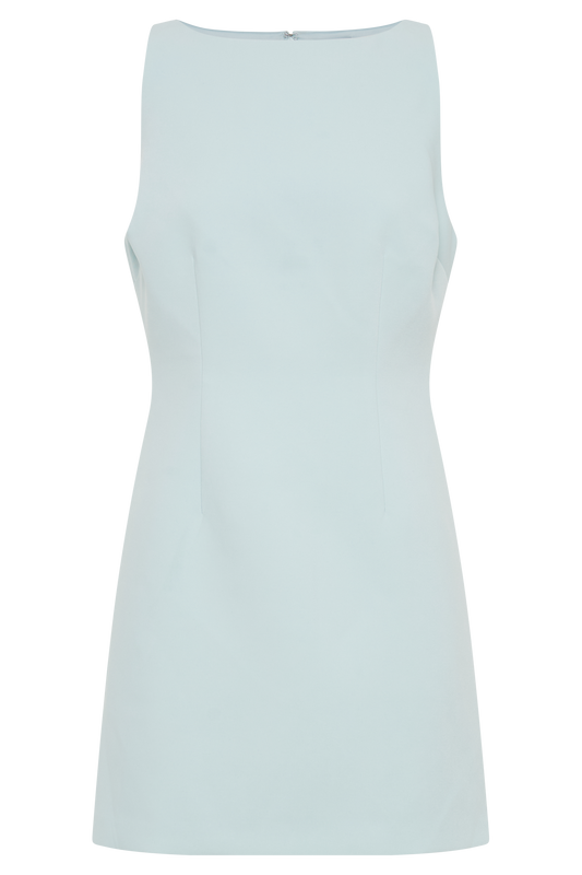 Angela Suiting Mini Dress - Ice Blue