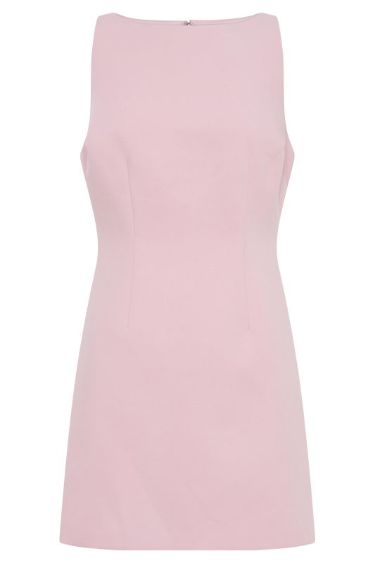 Angela Suiting Mini Dress - Baby Pink