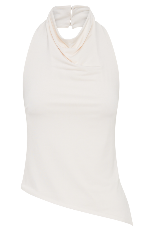 Federica Slinky Halter Neck Top - Ivory