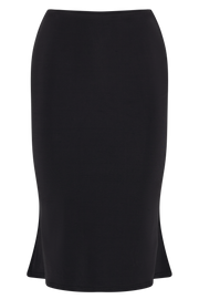 Mara Slinky Knee Length Skirt - Black