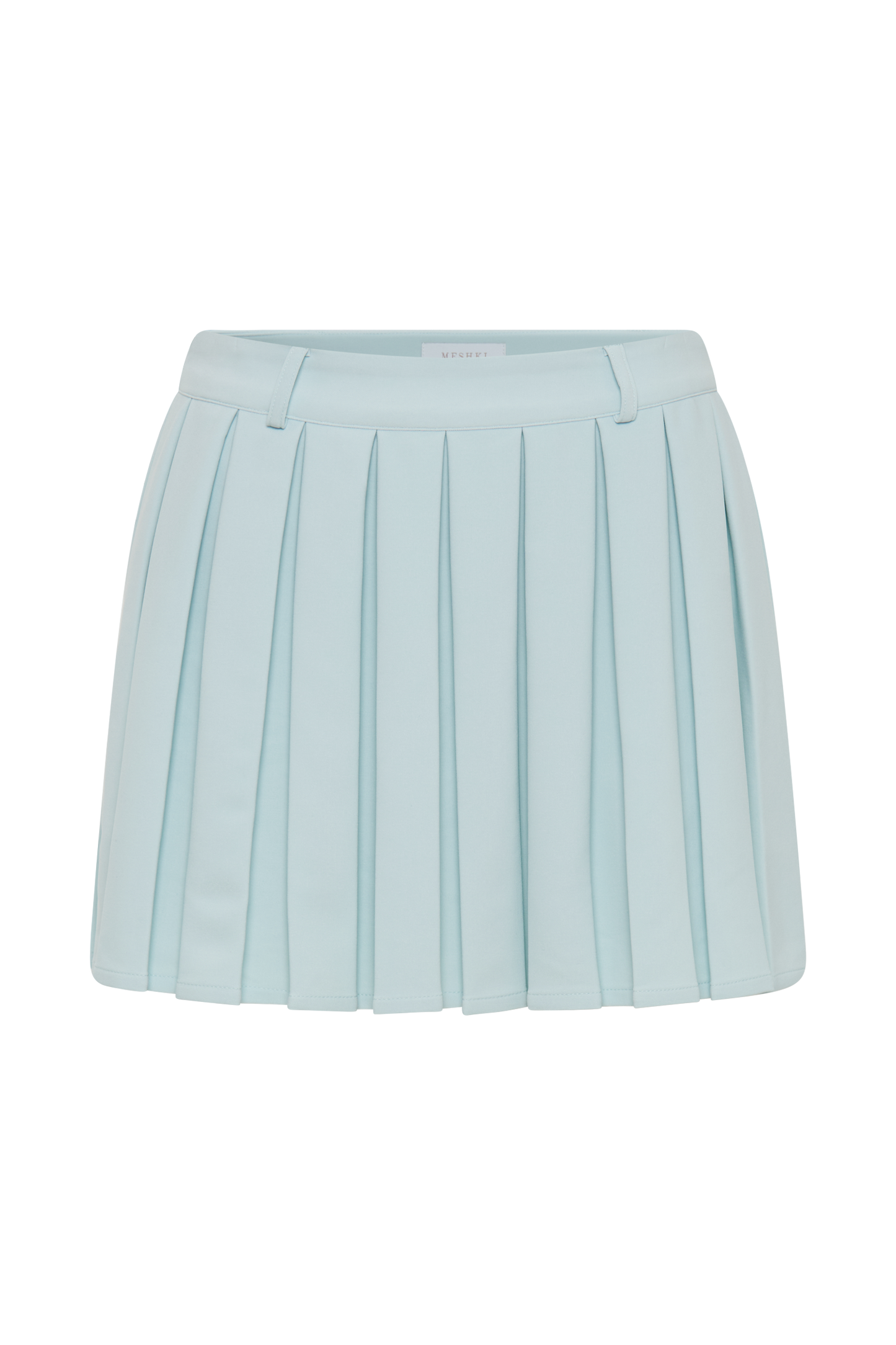 Mura Pleated Mini Skirt - Ice Blue