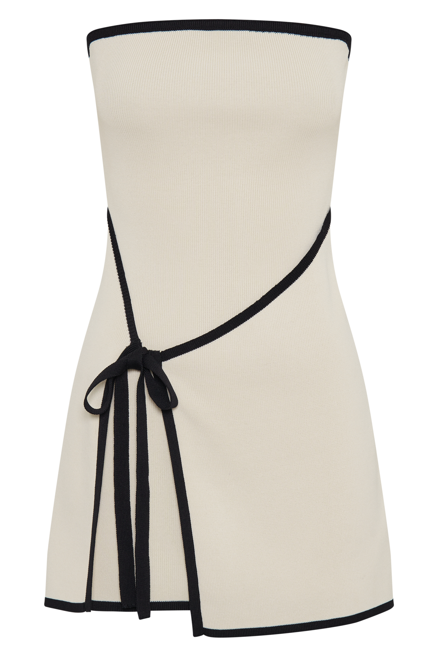 Rian Strapless Knit Mini Dress - Cream