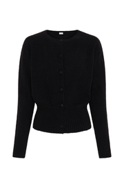 Genevieve Oversized Knit Cardigan - Black