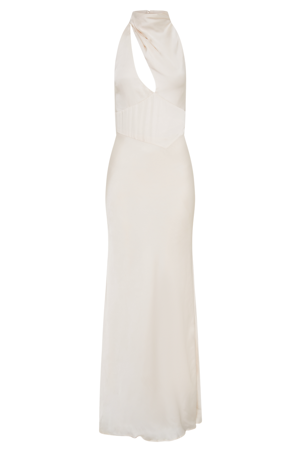 Belladonna Satin Halter Maxi Dress - Ivory