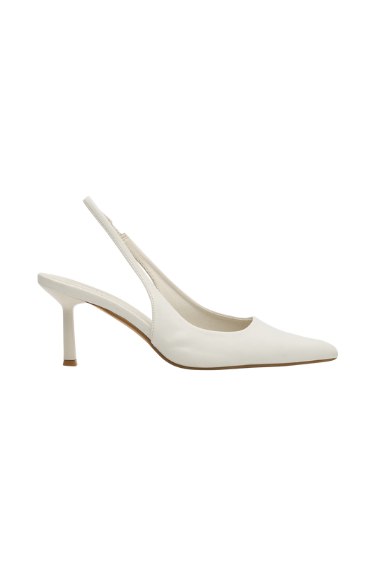 Dasha Sling Back Heels - Ivory