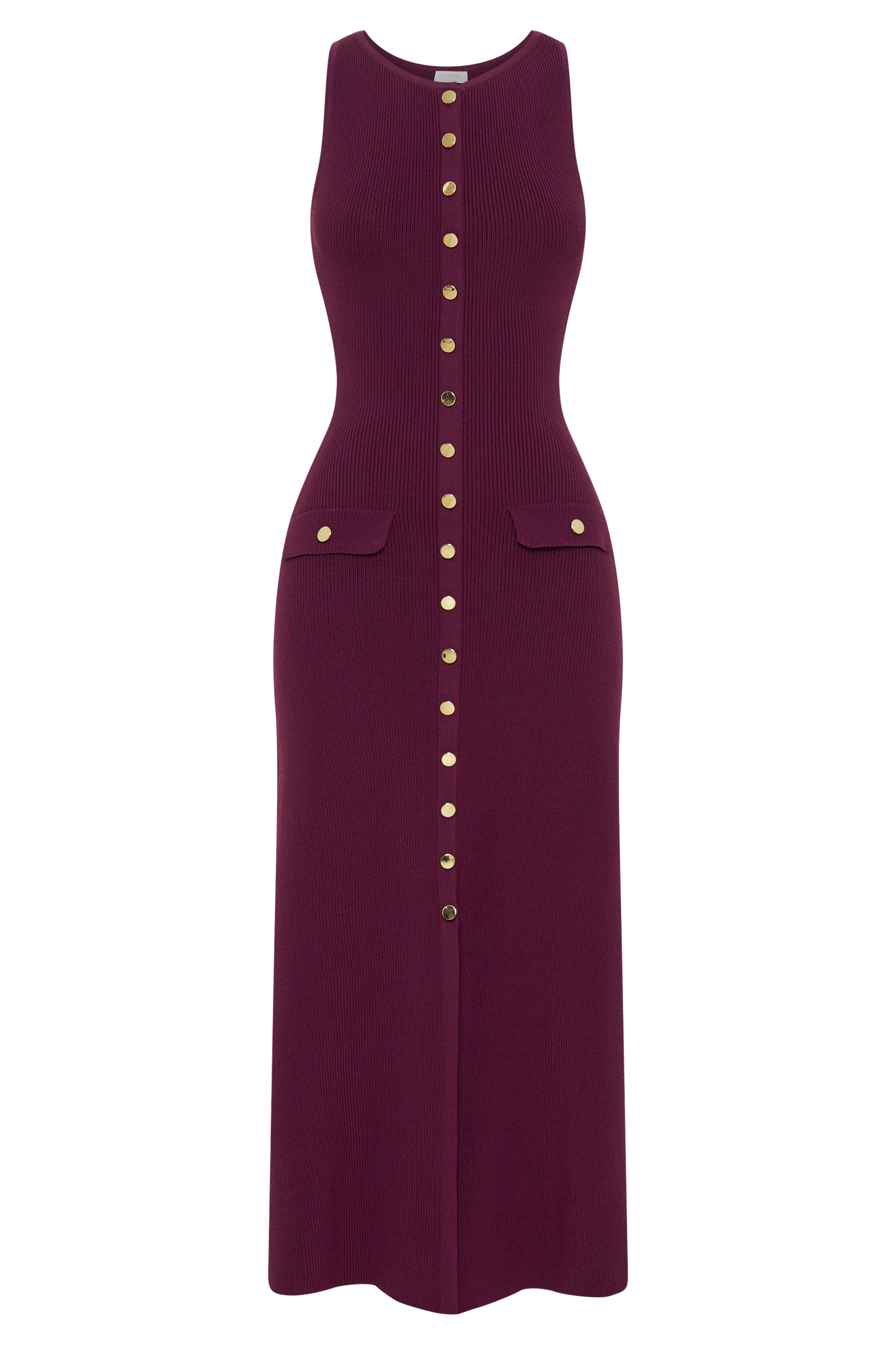 Sawyer Sleeveless Buttoned Maxi Dress - Plum