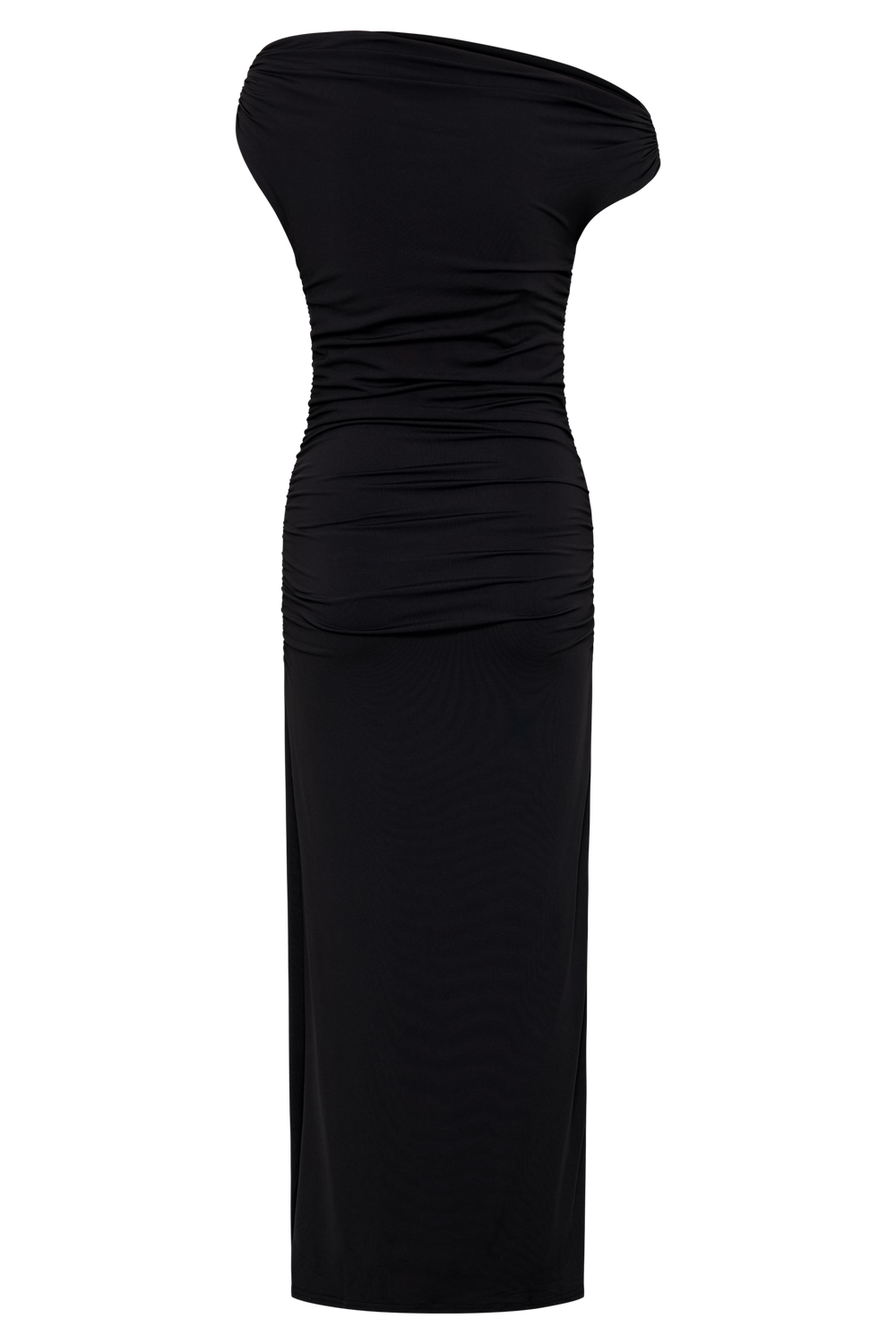 Alayna Recycled Nylon Midi Dress - Black