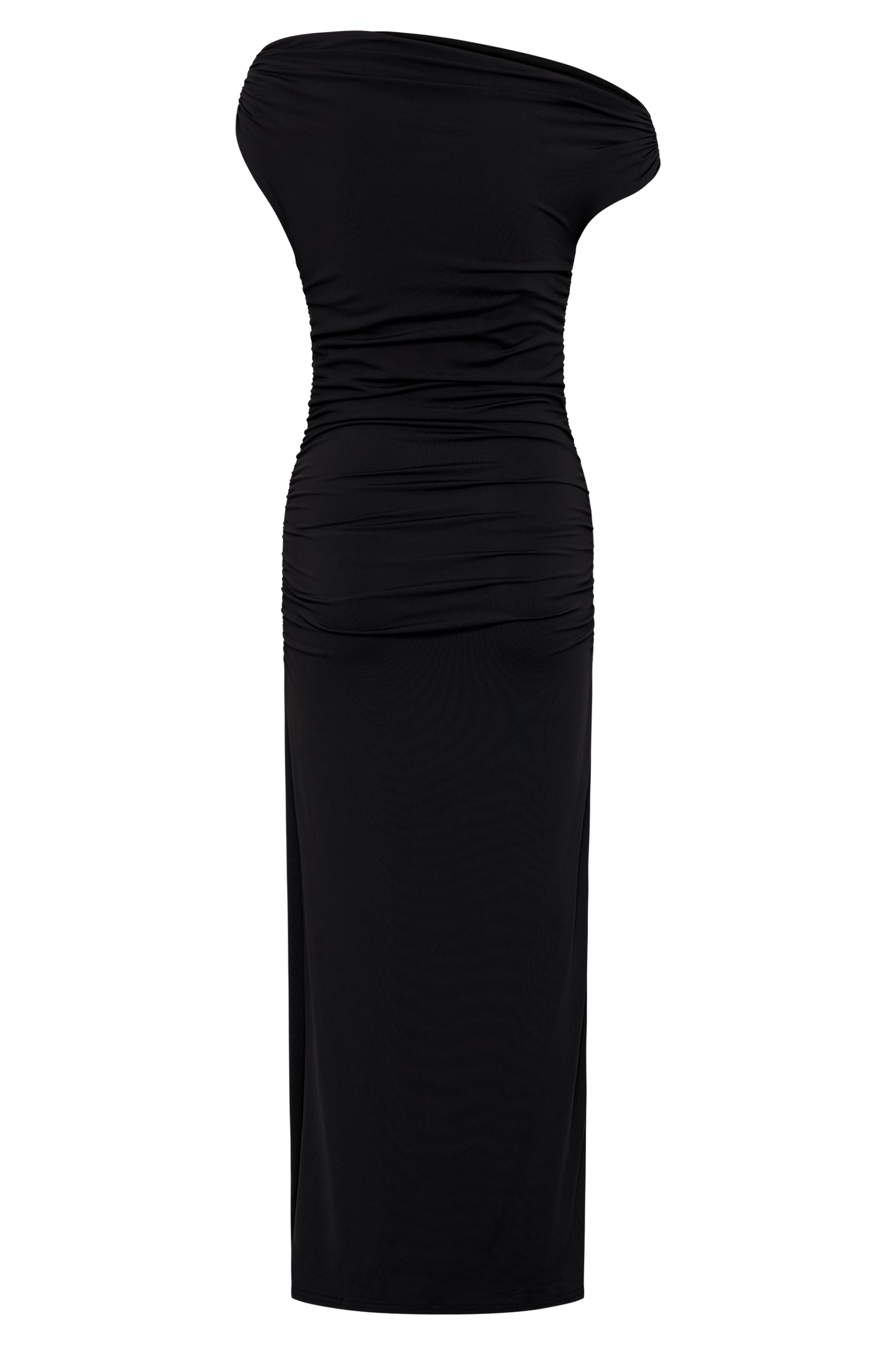 Alayna Recycled Nylon Midi Dress - Black