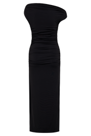 Alayna Recycled Nylon Midi Dress - Black