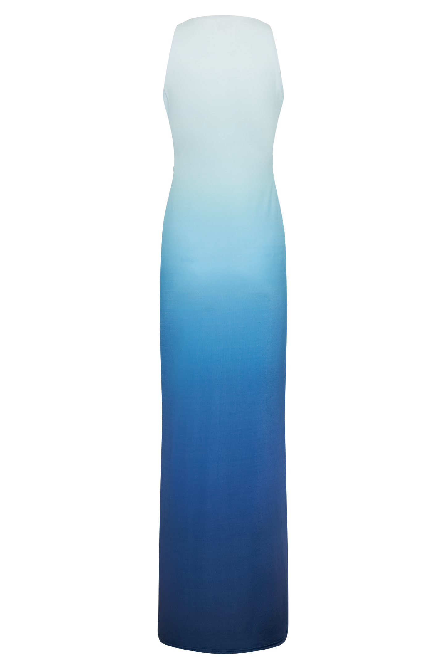 Stella Draped Slinky Maxi Dress - Ombre Blue