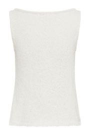 Mackie Boucle Longline Vest - White