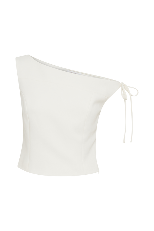 Ramsey Suiting Off Shoulder Top - Ivory