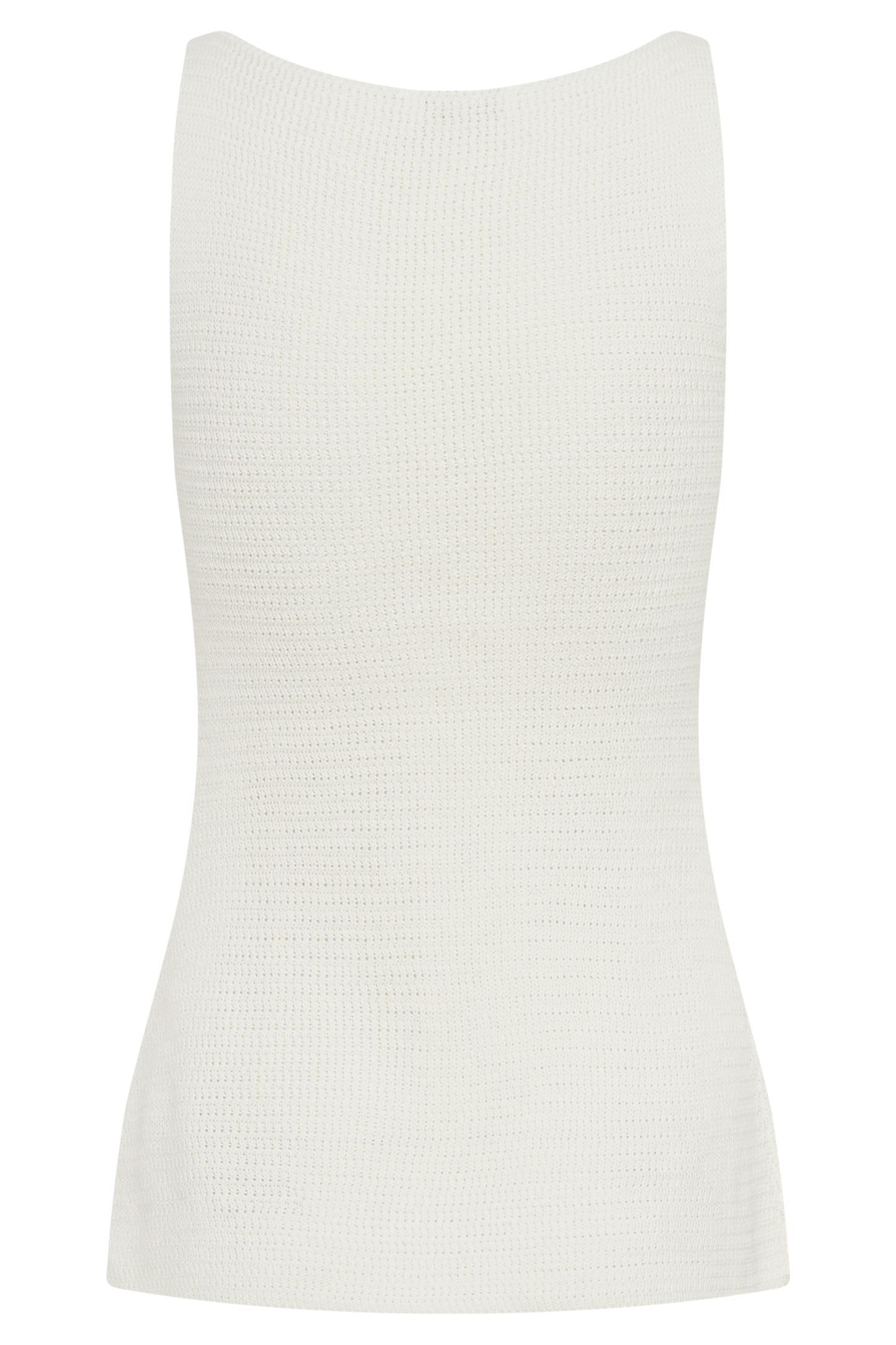 Ridley Knit Tank Top With Split - Ivory