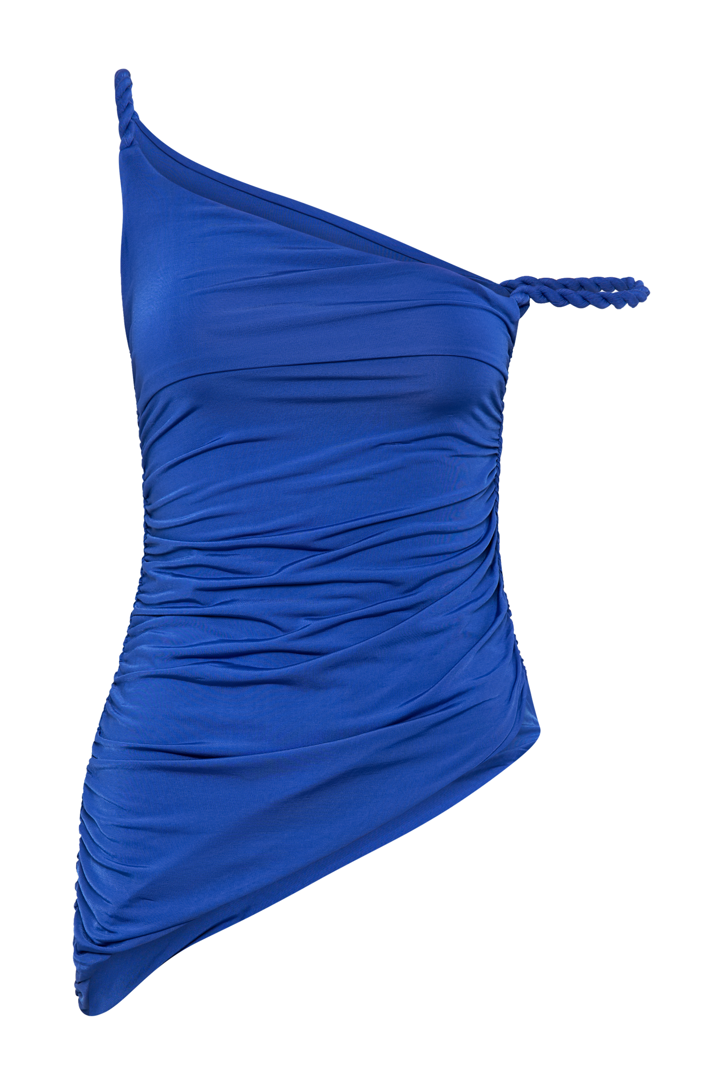 Palmira Slinky Asymmetric Sleeveless Top - Cobalt Blue