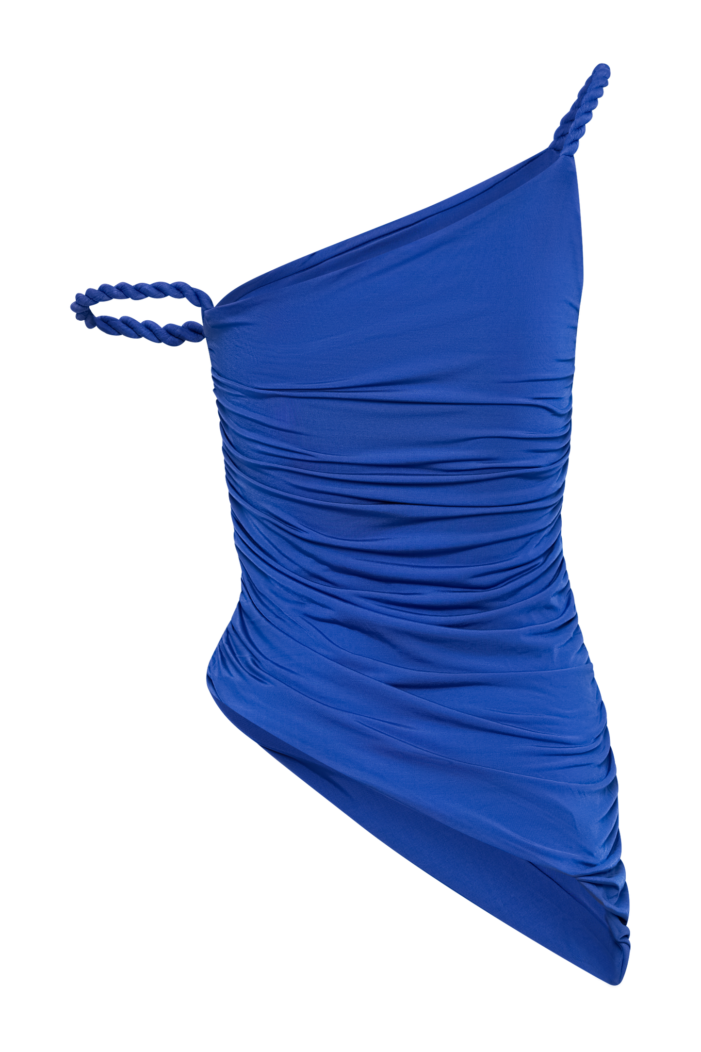 Palmira Slinky Asymmetric Sleeveless Top - Cobalt Blue